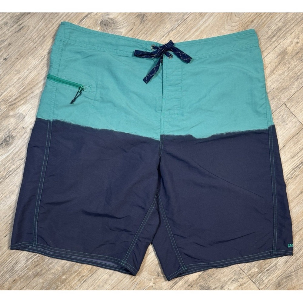 Patagonia Board Shorts Swim Surf Beach 9" Linerless Two Tone Blue Men's Size 36
